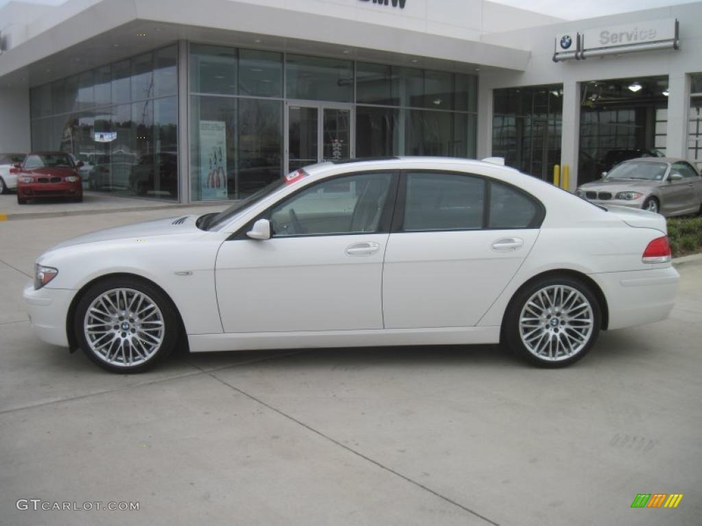 2008 7 Series 750i Sedan - Alpine White / Beige photo #3