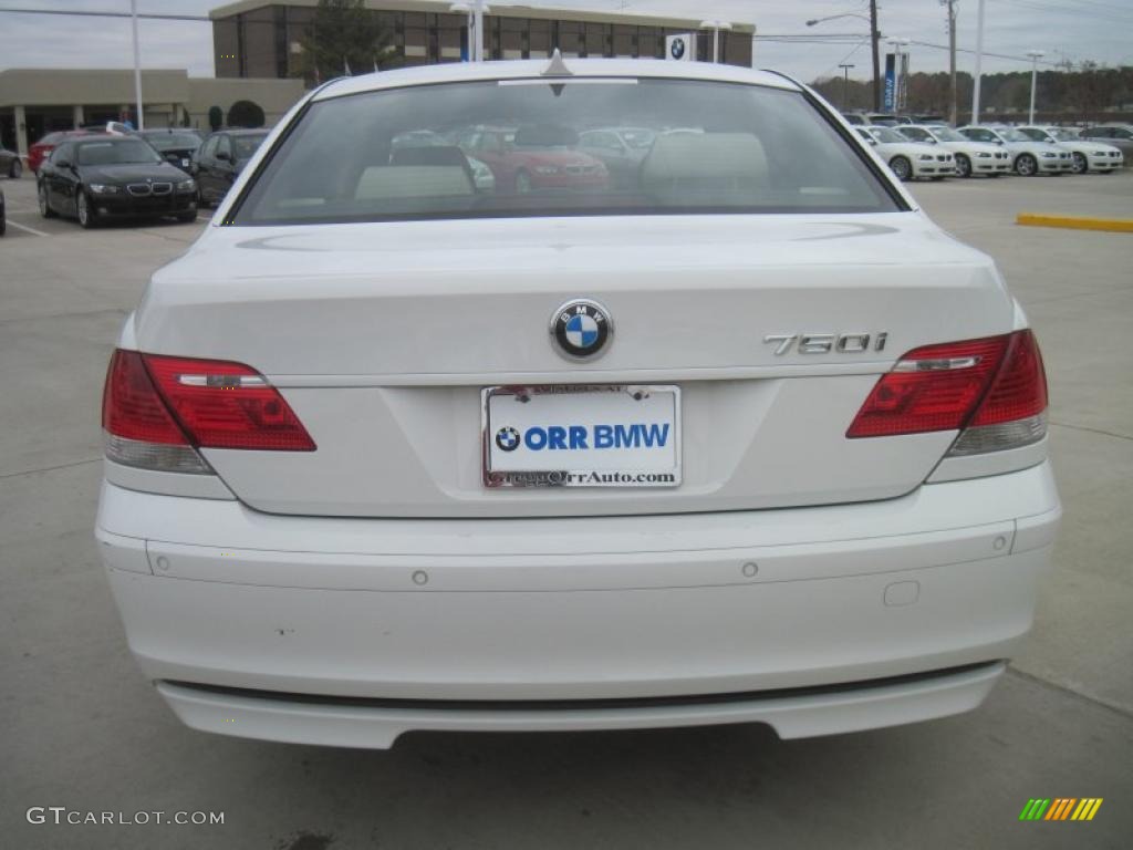 2008 7 Series 750i Sedan - Alpine White / Beige photo #6