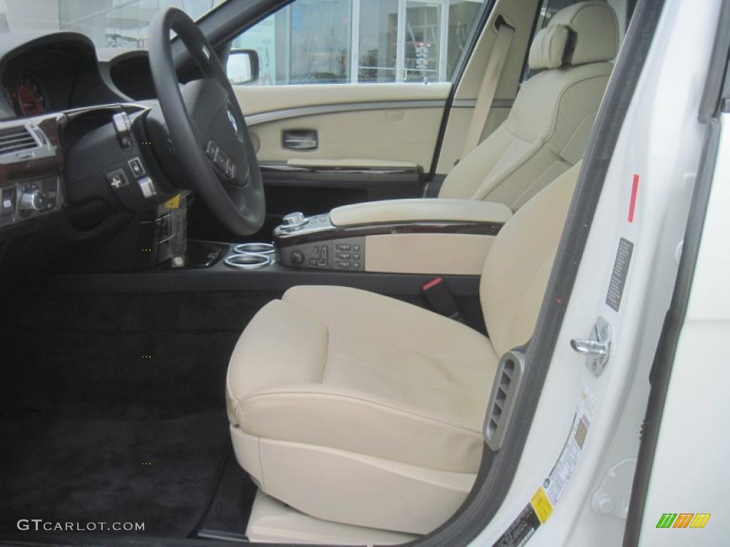 2008 7 Series 750i Sedan - Alpine White / Beige photo #8