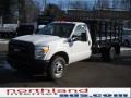 2011 Oxford White Ford F350 Super Duty XL Regular Cab Chassis Stake Truck  photo #2