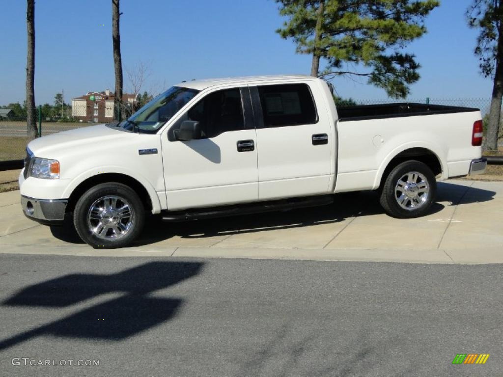 White Sand Tri-Coat 2007 Ford F150 Lariat SuperCrew Exterior Photo #43220574