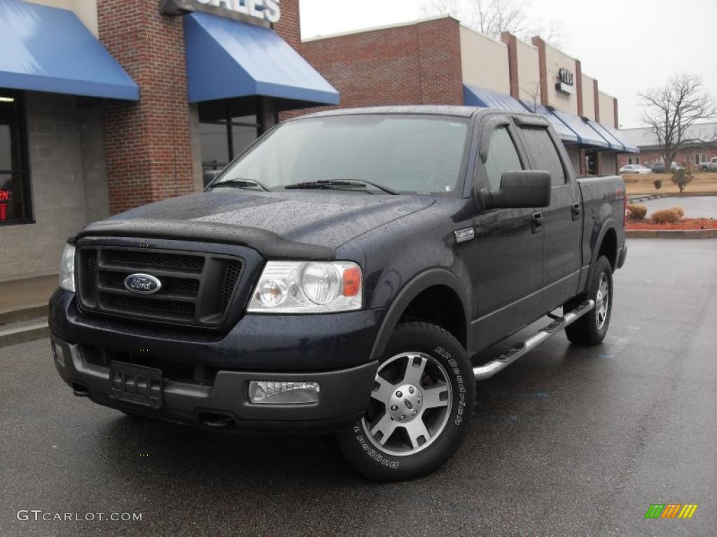 2004 F150 FX4 SuperCrew 4x4 - True Blue Metallic / Black/Medium Flint photo #2