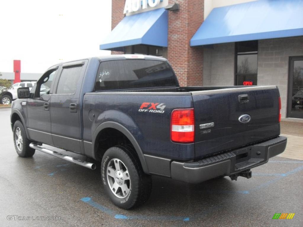 2004 F150 FX4 SuperCrew 4x4 - True Blue Metallic / Black/Medium Flint photo #8