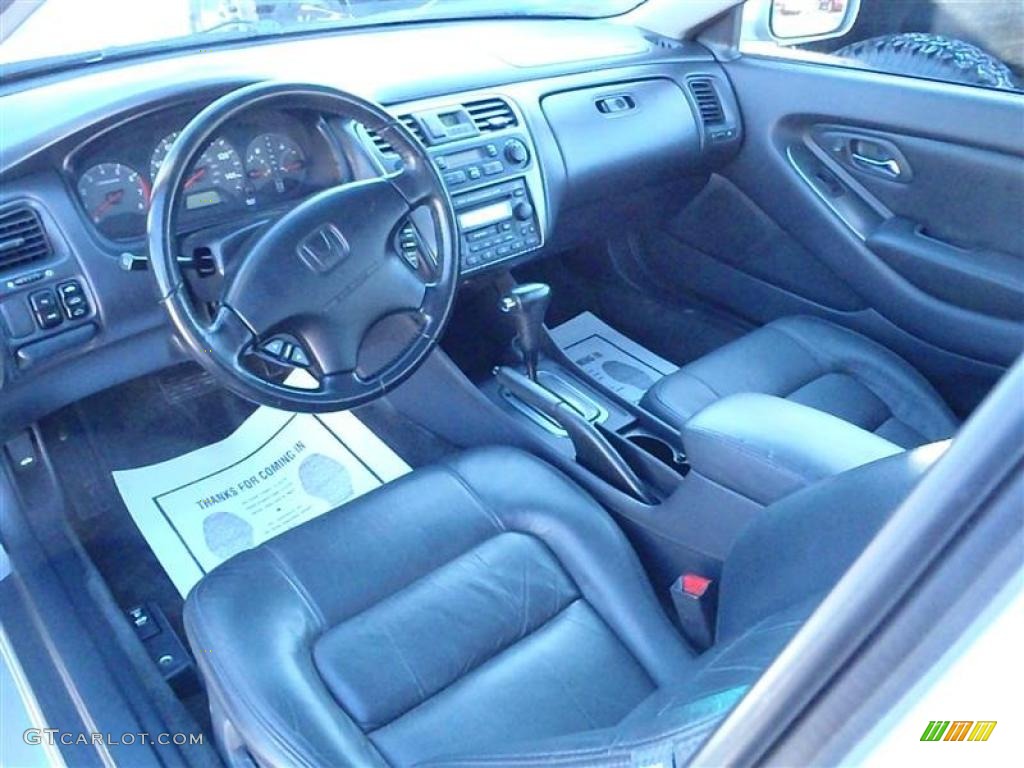 2002 Accord EX V6 Coupe - Satin Silver Metallic / Charcoal photo #11