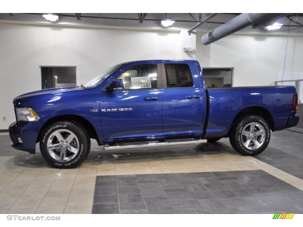 2011 Ram 1500 Sport Quad Cab - Deep Water Blue Pearl / Dark Slate Gray photo #1