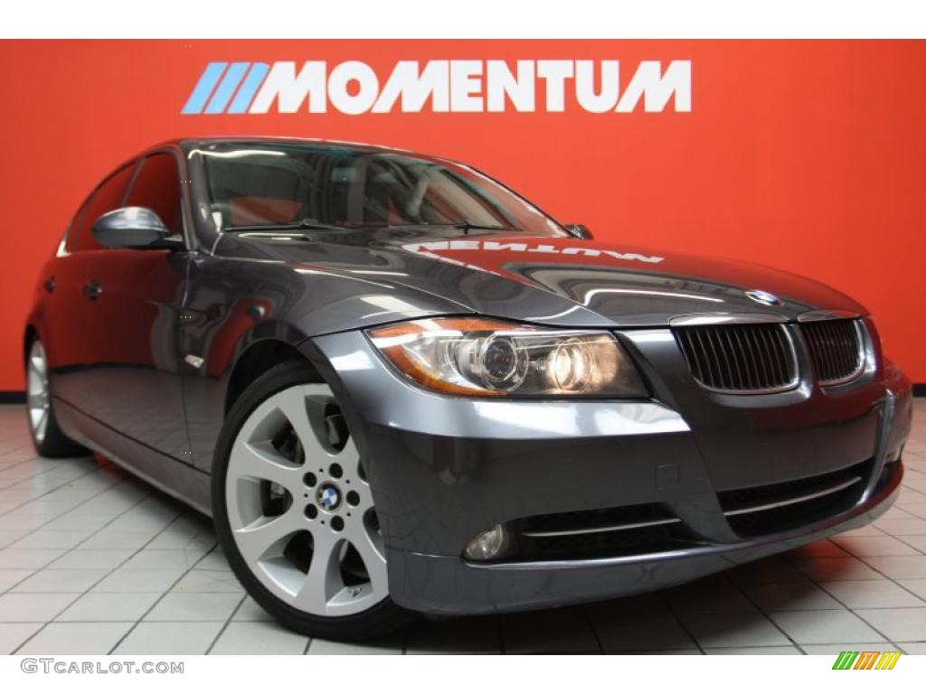 2008 3 Series 335i Sedan - Sparkling Graphite Metallic / Black photo #1