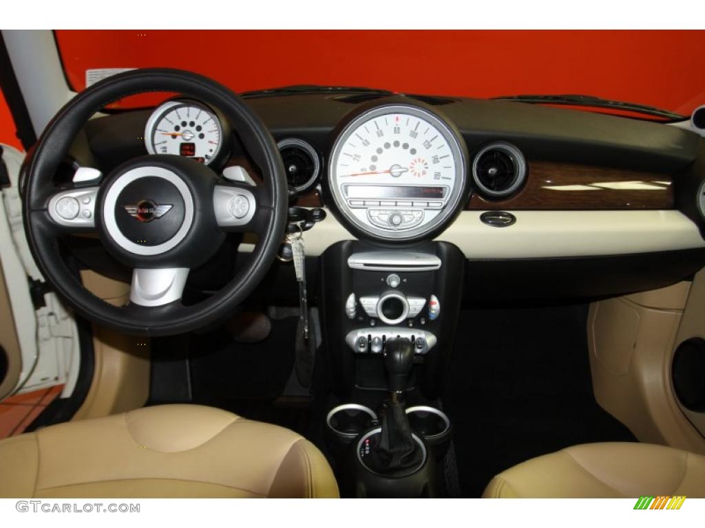 2009 Cooper Clubman - Pepper White / Gravity Tuscan Beige Leather photo #5