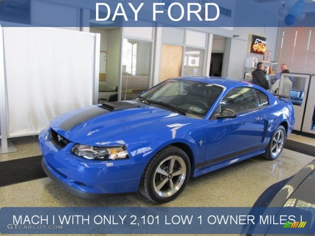 2003 Mustang Mach 1 Coupe - Azure Blue / Dark Charcoal photo #1