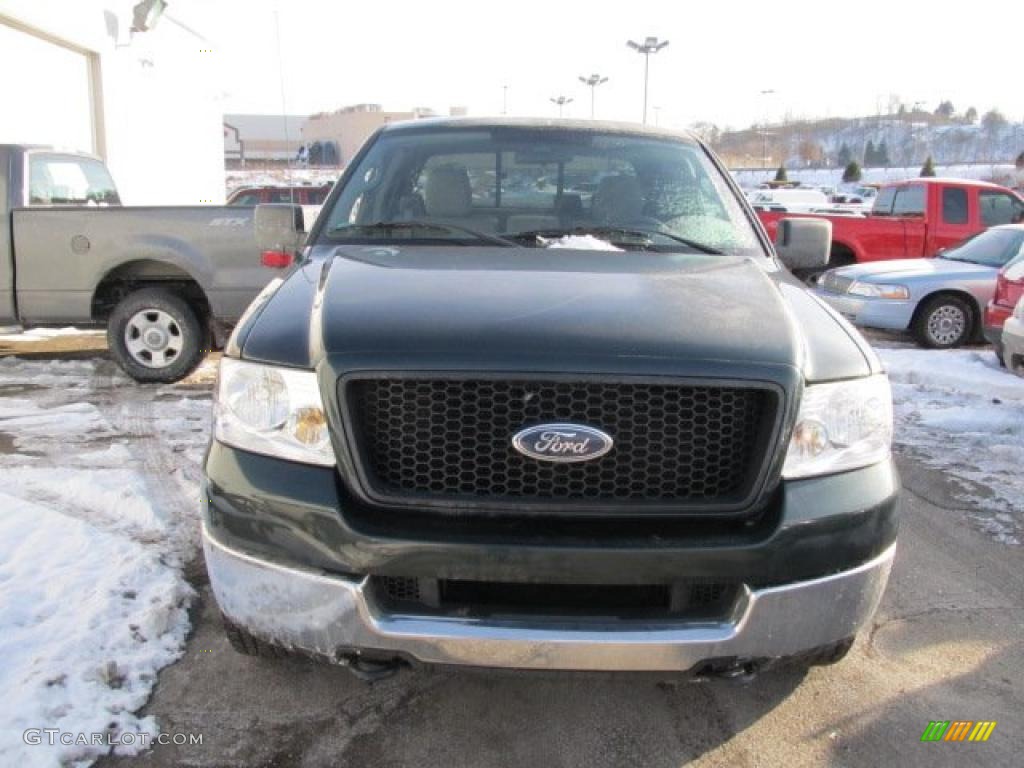 2005 F150 XLT SuperCab 4x4 - Aspen Green Metallic / Medium Flint Grey photo #2