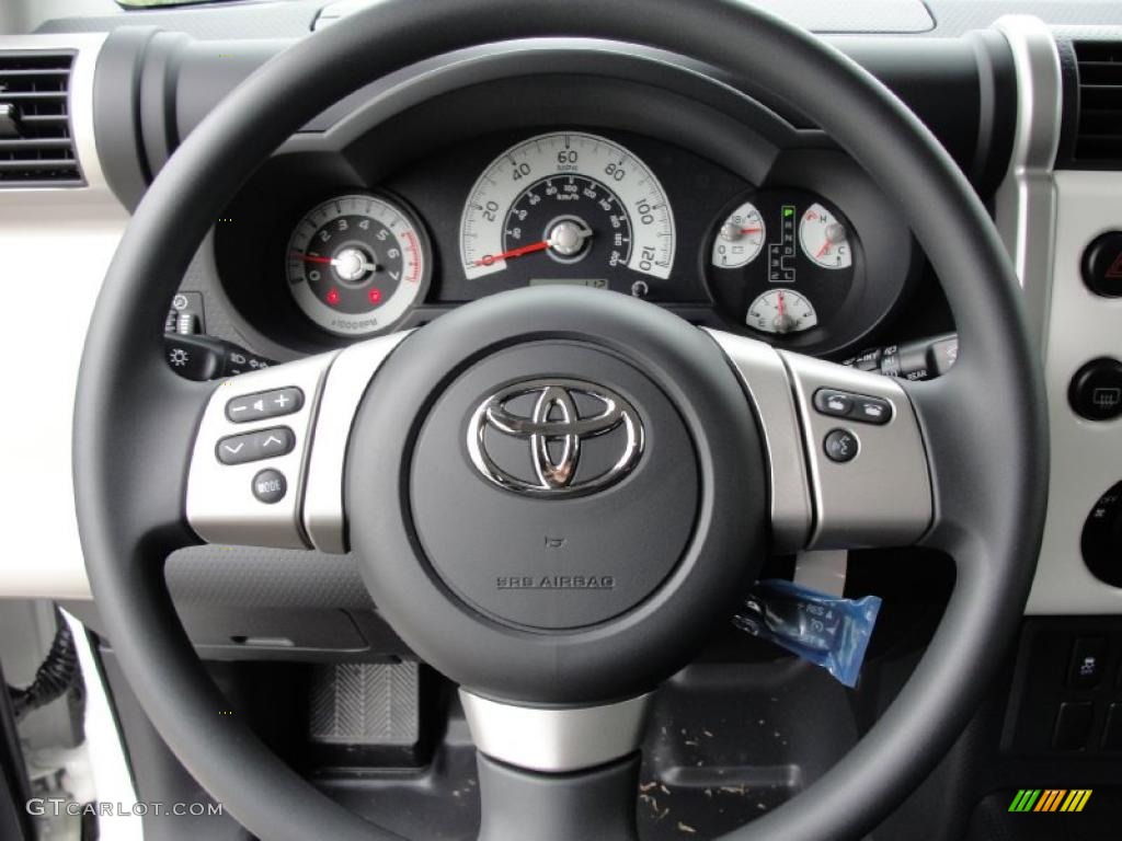 2011 Toyota FJ Cruiser 4WD Dark Charcoal Steering Wheel Photo #43242965
