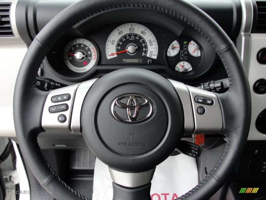 2011 Toyota FJ Cruiser 4WD Dark Charcoal Steering Wheel Photo #43243677