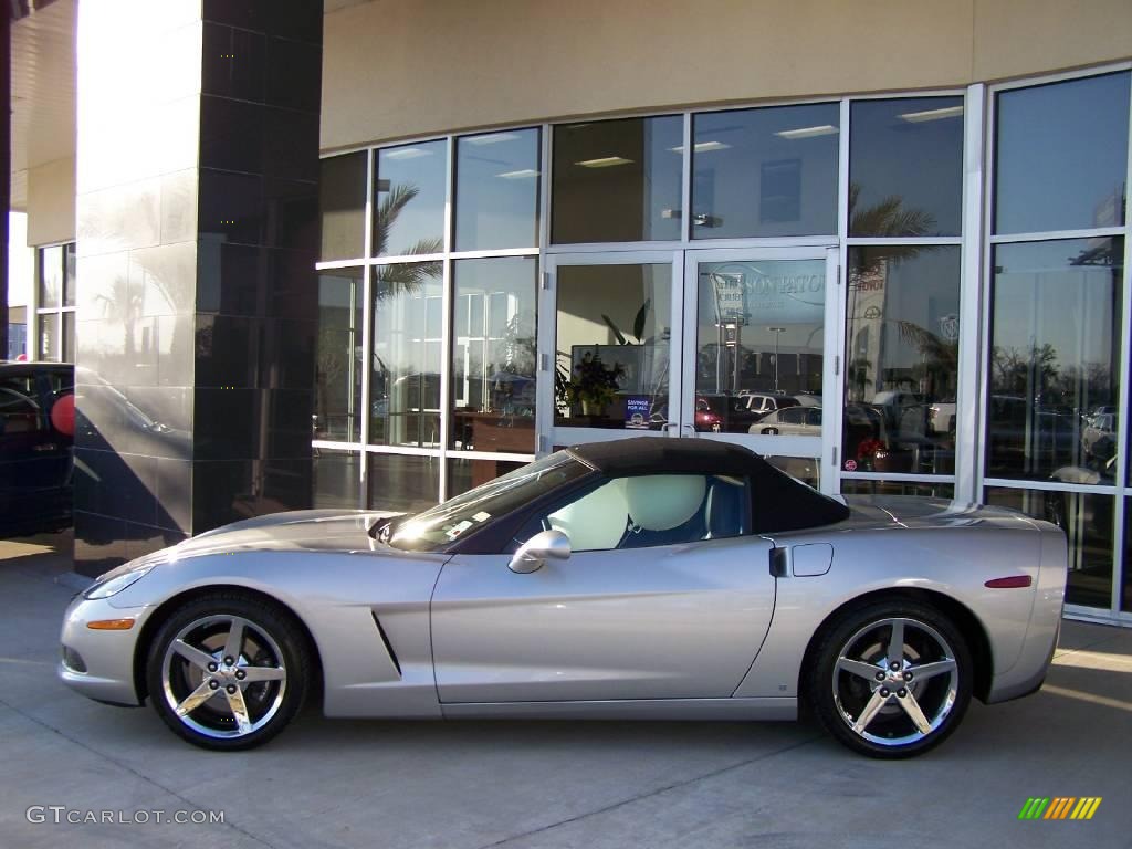 2008 Corvette Convertible - Machine Silver Metallic / Ebony photo #2