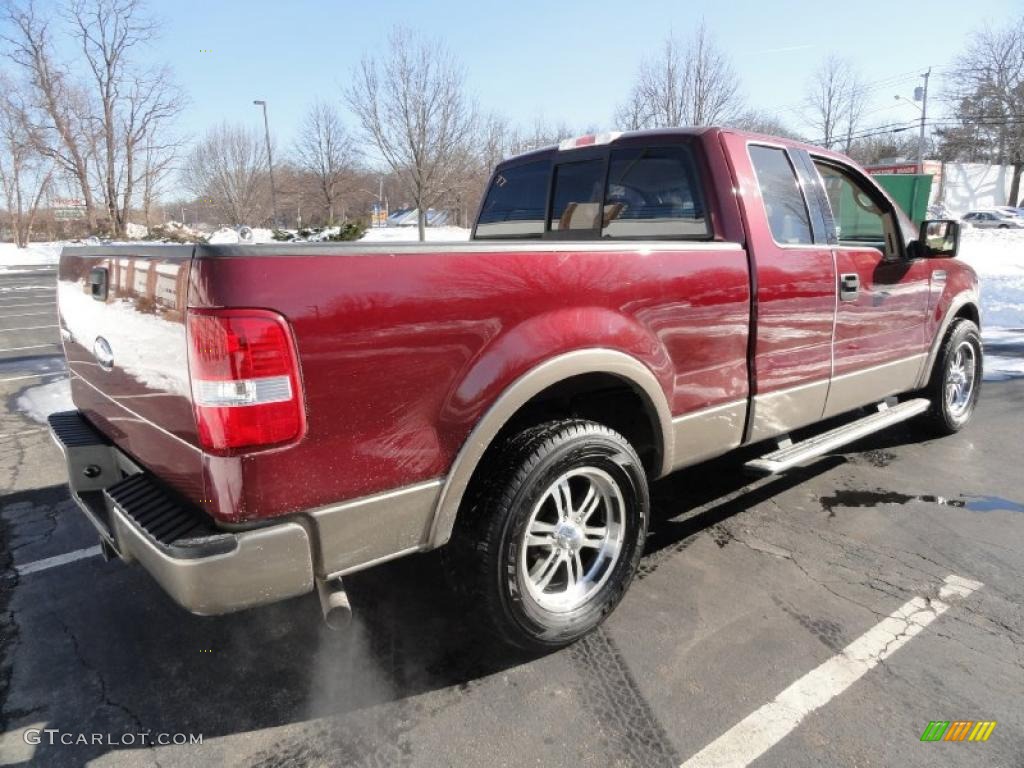Dark Toreador Red Metallic 2004 Ford F150 Lariat SuperCab Exterior Photo #43247950