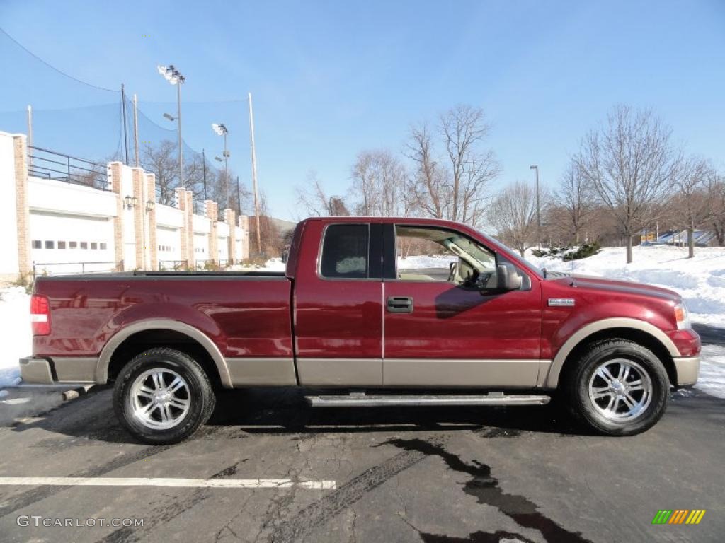 Dark Toreador Red Metallic 2004 Ford F150 Lariat SuperCab Exterior Photo #43247962