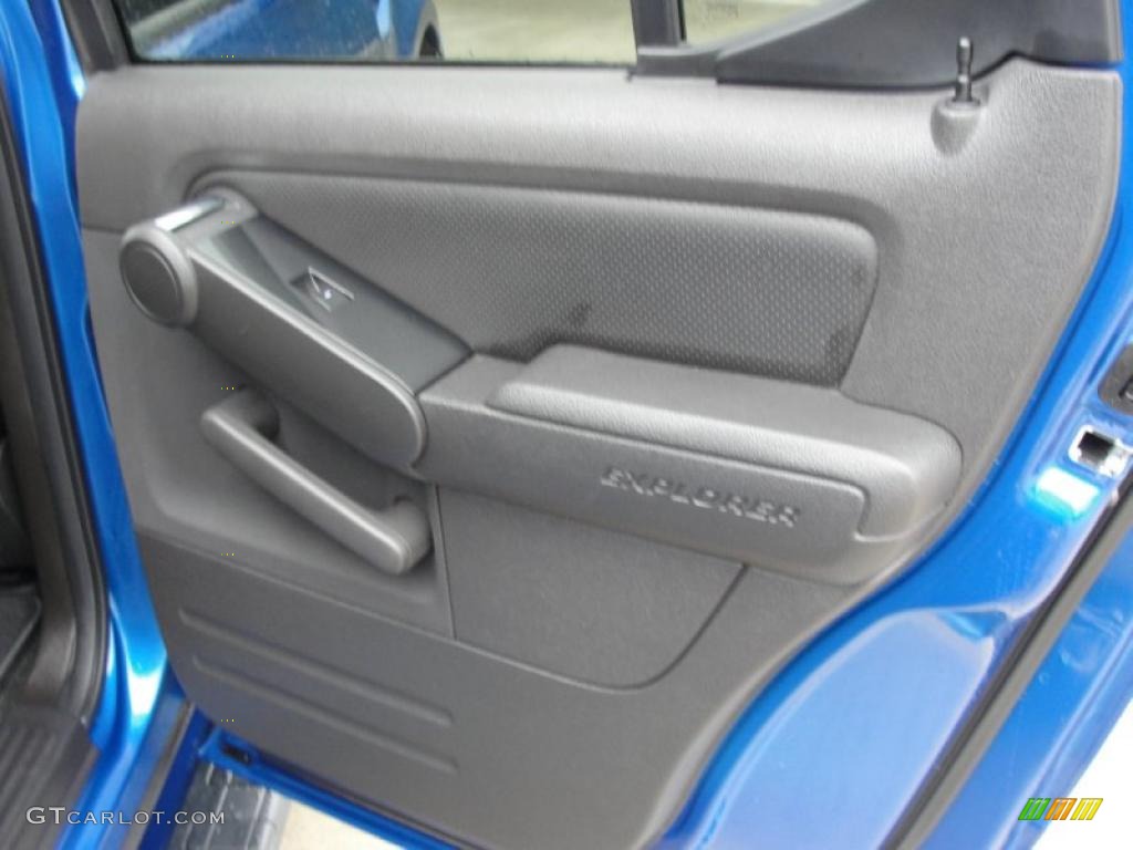 2010 Ford Explorer Sport Trac Adrenalin Adrenalin Charcoal Black Door Panel Photo #43249850