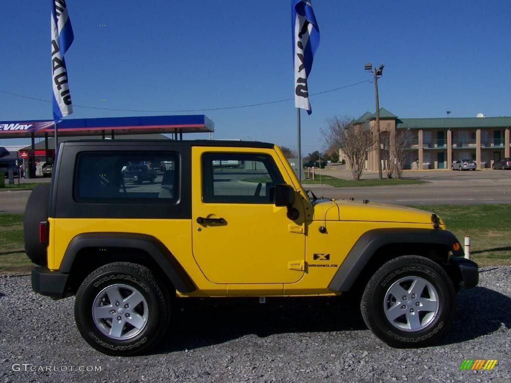 2008 Wrangler X 4x4 - Detonator Yellow / Dark Slate Gray/Medium Slate Gray photo #2