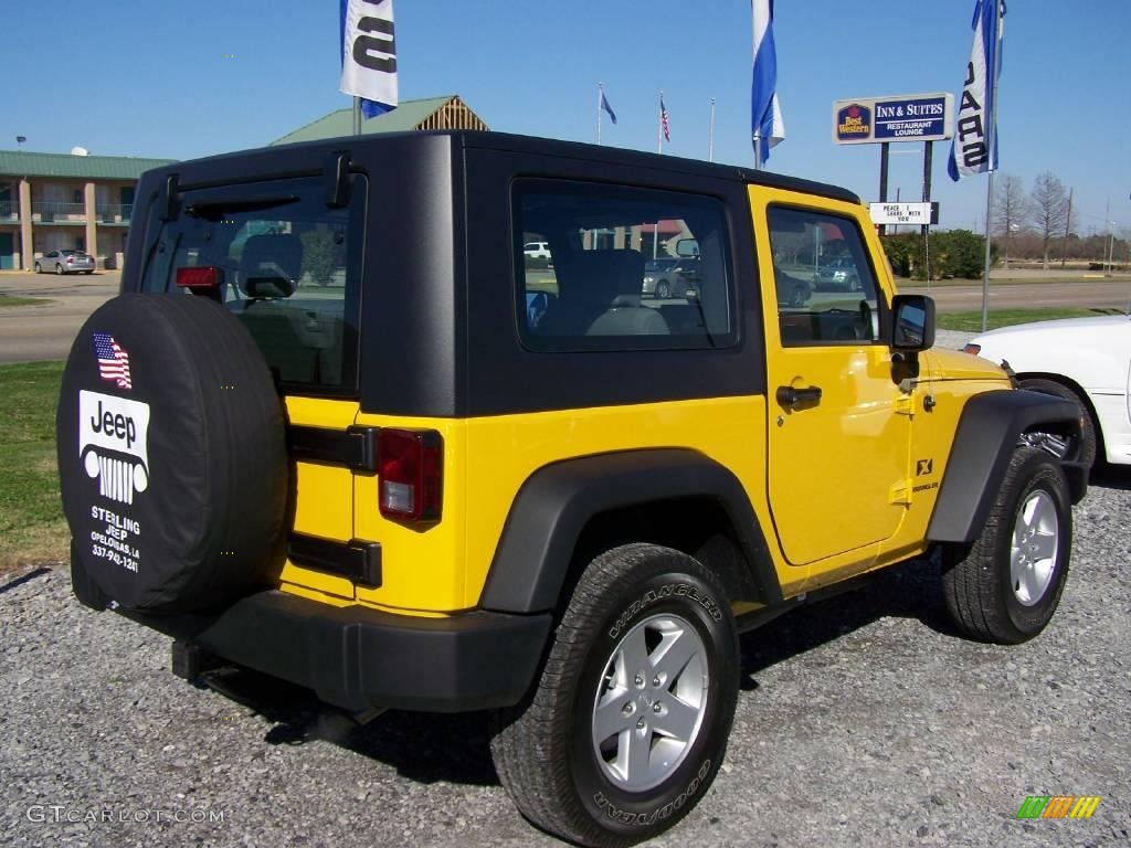 2008 Wrangler X 4x4 - Detonator Yellow / Dark Slate Gray/Medium Slate Gray photo #3