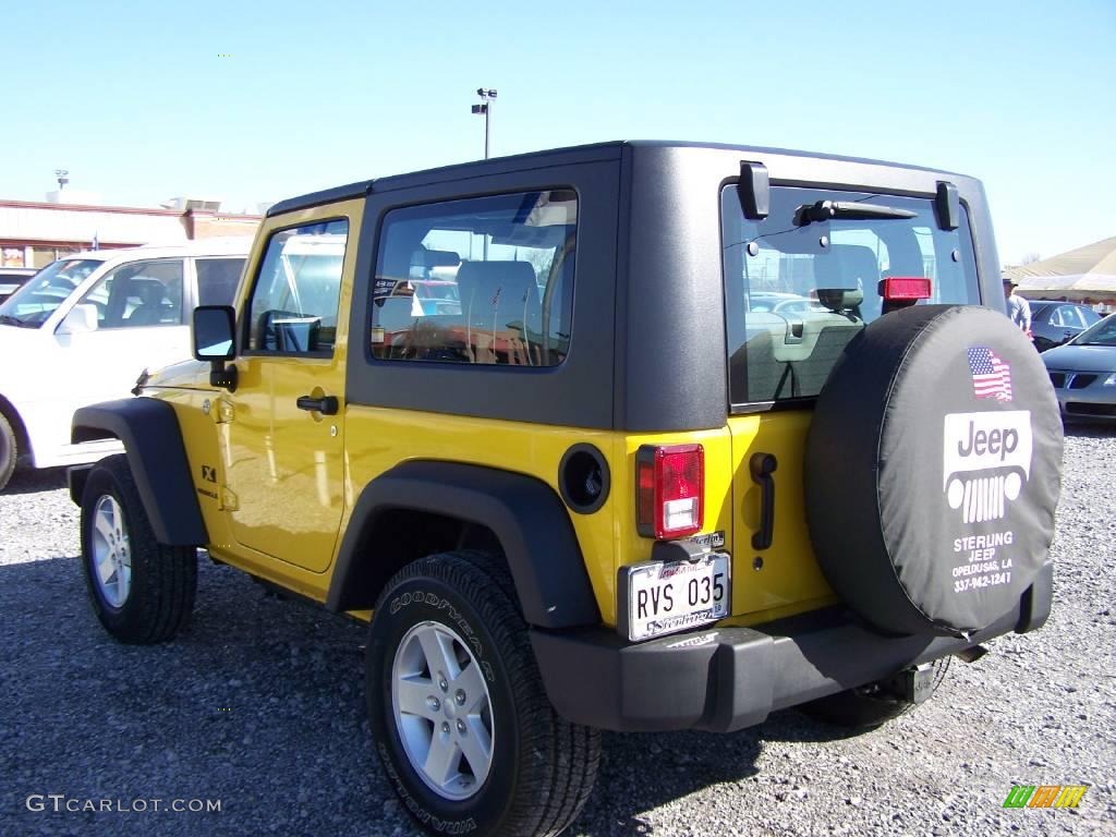 2008 Wrangler X 4x4 - Detonator Yellow / Dark Slate Gray/Medium Slate Gray photo #4