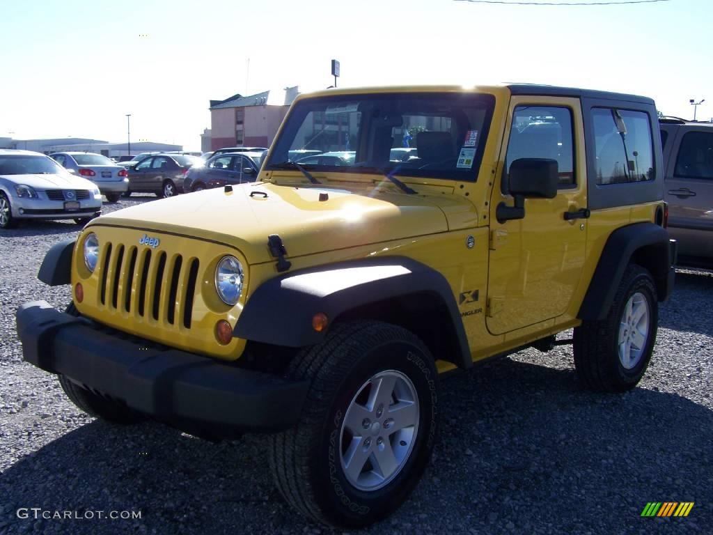 2008 Wrangler X 4x4 - Detonator Yellow / Dark Slate Gray/Medium Slate Gray photo #5
