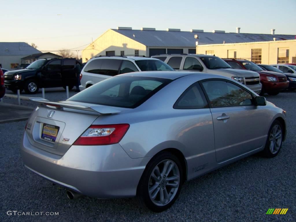 2007 Civic Si Coupe - Alabaster Silver Metallic / Black photo #3