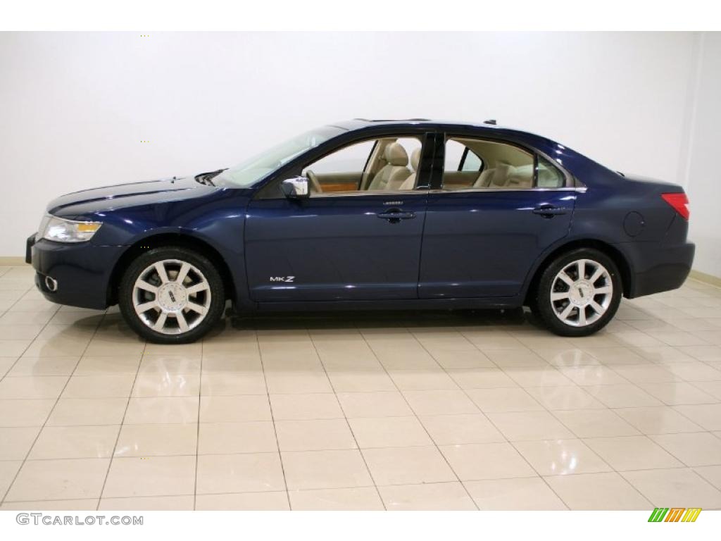 2007 MKZ AWD Sedan - Dark Blue Pearl Metallic / Sand photo #4