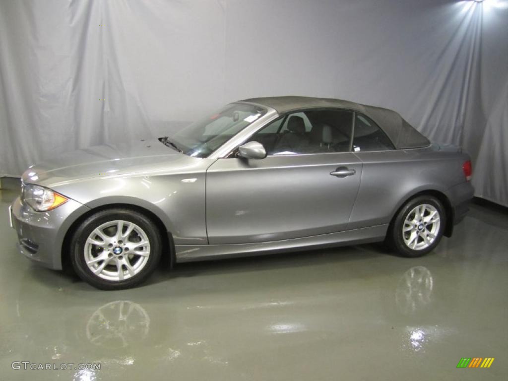 2009 1 Series 128i Convertible - Space Grey Metallic / Black photo #3