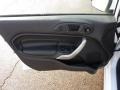 2011 Ford Fiesta Plum/Charcoal Black Leather Interior Door Panel Photo