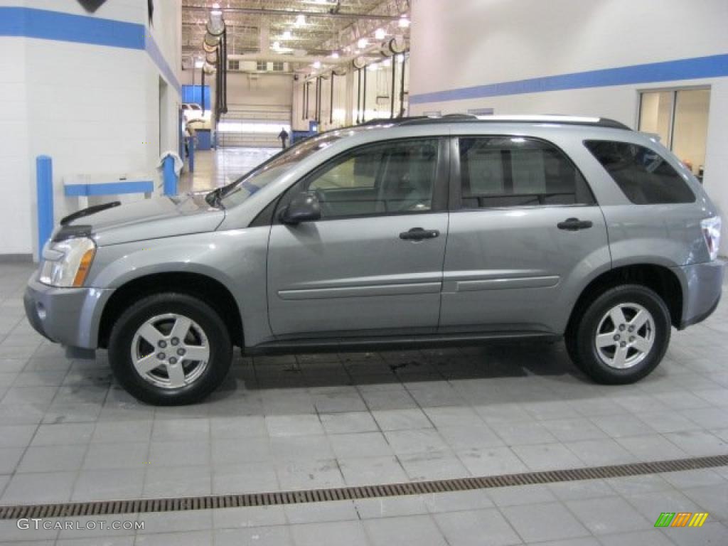 2005 Equinox LS AWD - Dark Silver Metallic / Light Gray photo #4