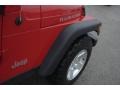 2004 Flame Red Jeep Wrangler Rubicon 4x4  photo #9