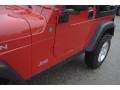 2004 Flame Red Jeep Wrangler Rubicon 4x4  photo #14