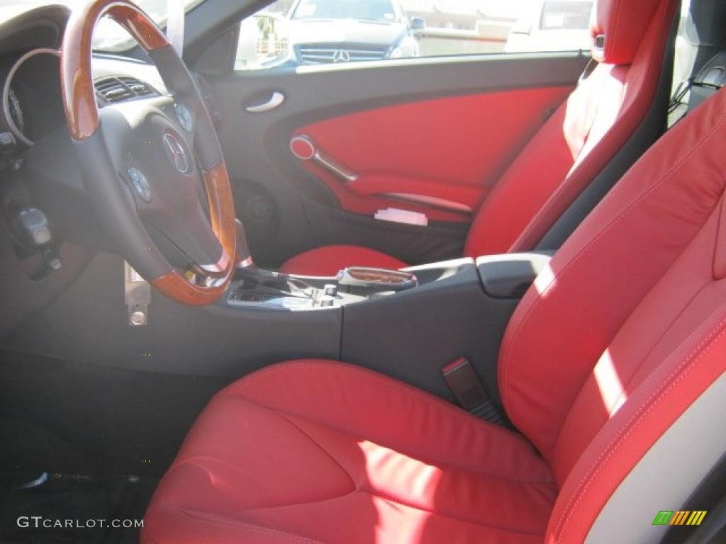 Red Interior 2011 Mercedes-Benz SLK 350 Roadster Photo #43264870