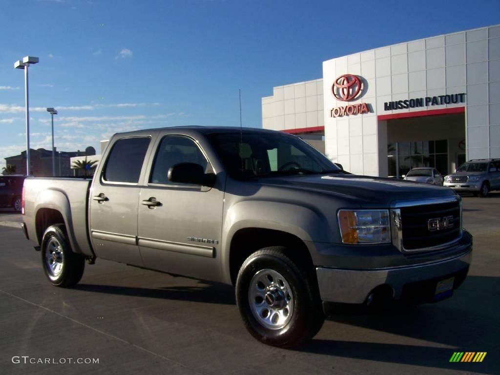 2008 Sierra 1500 SLE Crew Cab 4x4 - Steel Gray Metallic / Dark Titanium photo #1