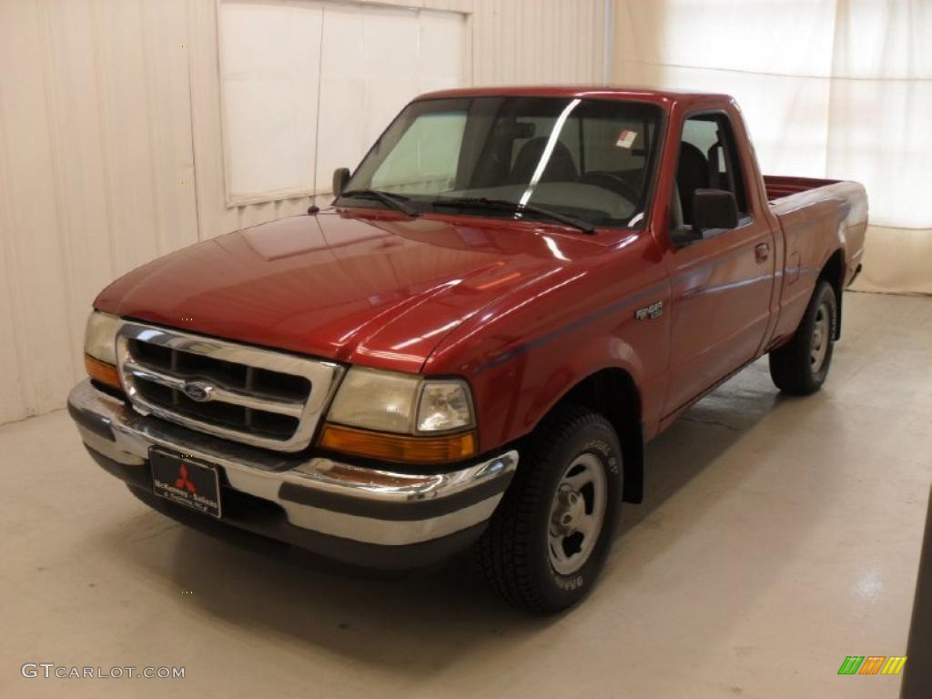 1998 Ranger XLT Regular Cab - Toreador Red Metallic / Medium Graphite photo #1