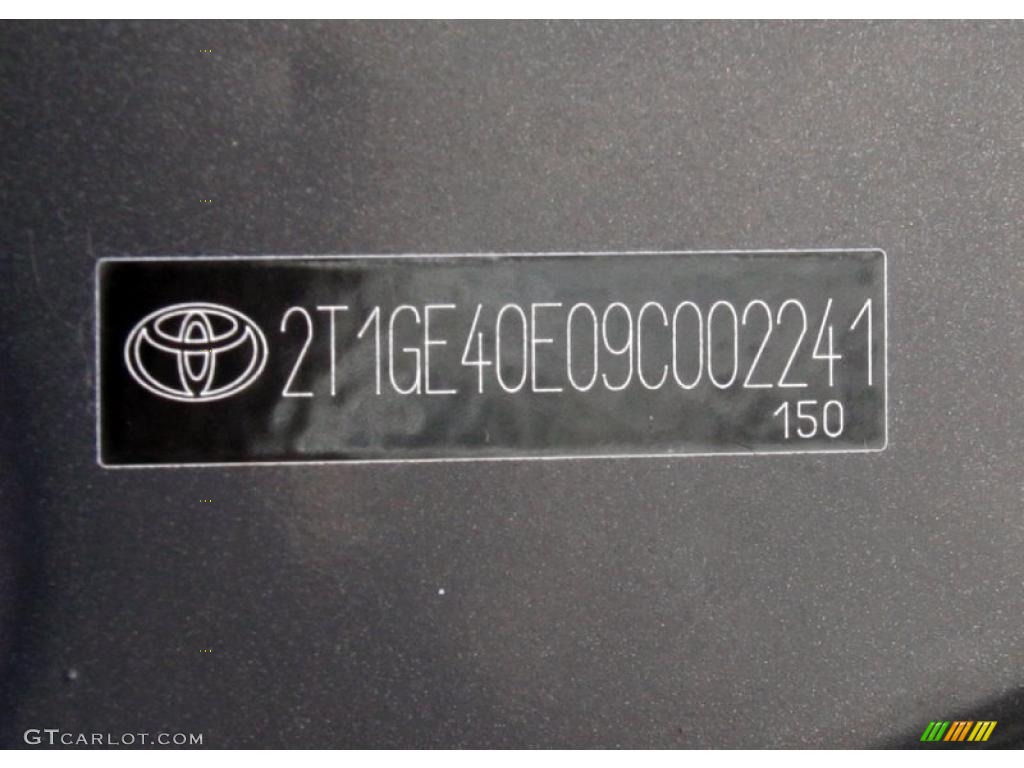 2009 Toyota Matrix XRS Info Tag Photo #43266807