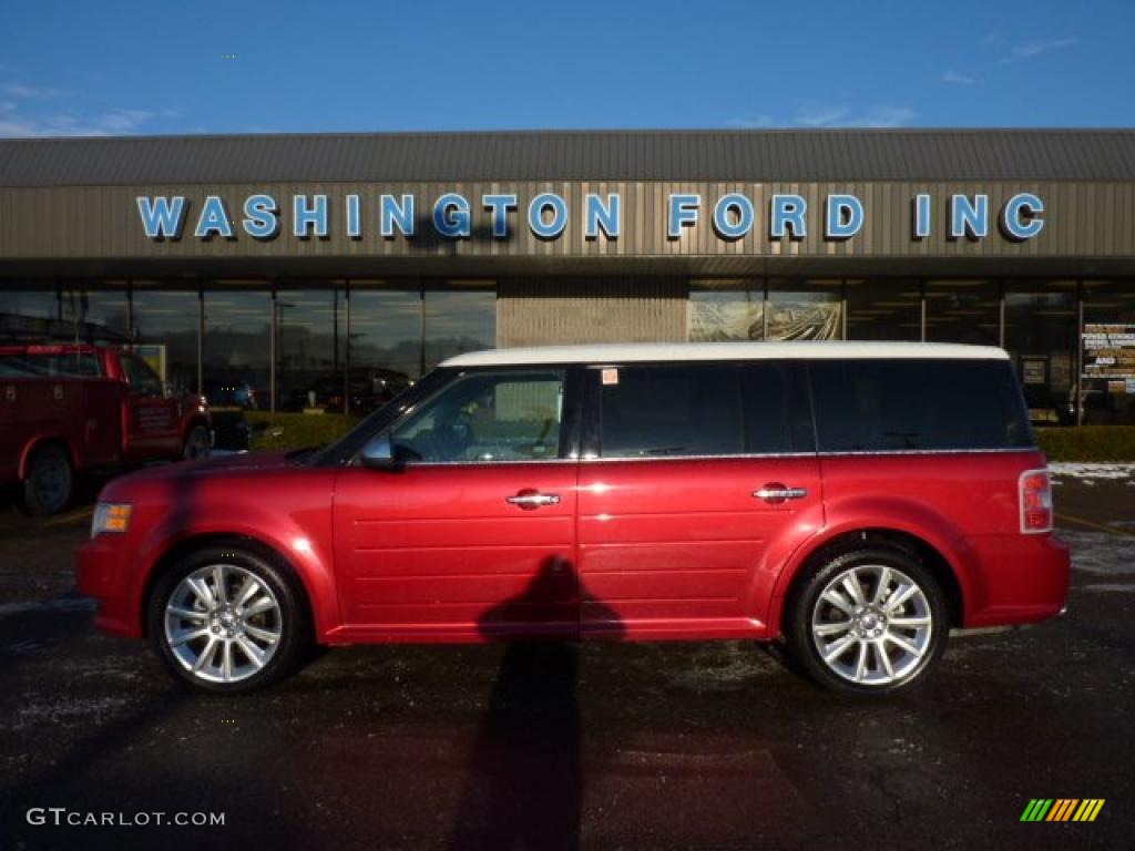 2010 Flex Limited EcoBoost AWD - Red Candy Metallic / Charcoal Black photo #1