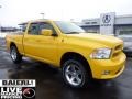 2009 Detonator Yellow Dodge Ram 1500 Sport Quad Cab 4x4  photo #1