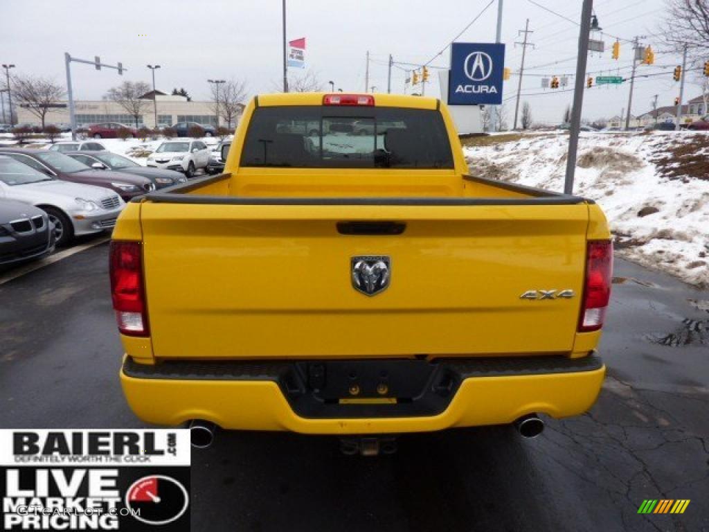 2009 Ram 1500 Sport Quad Cab 4x4 - Detonator Yellow / Dark Slate/Medium Graystone photo #6