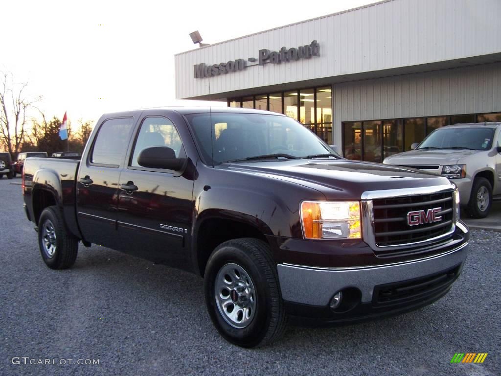 2008 Sierra 1500 SLE Crew Cab 4x4 - Dark Crimson Metallic / Dark Titanium photo #1