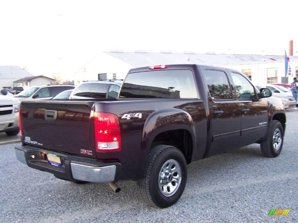 2008 Sierra 1500 SLE Crew Cab 4x4 - Dark Crimson Metallic / Dark Titanium photo #3