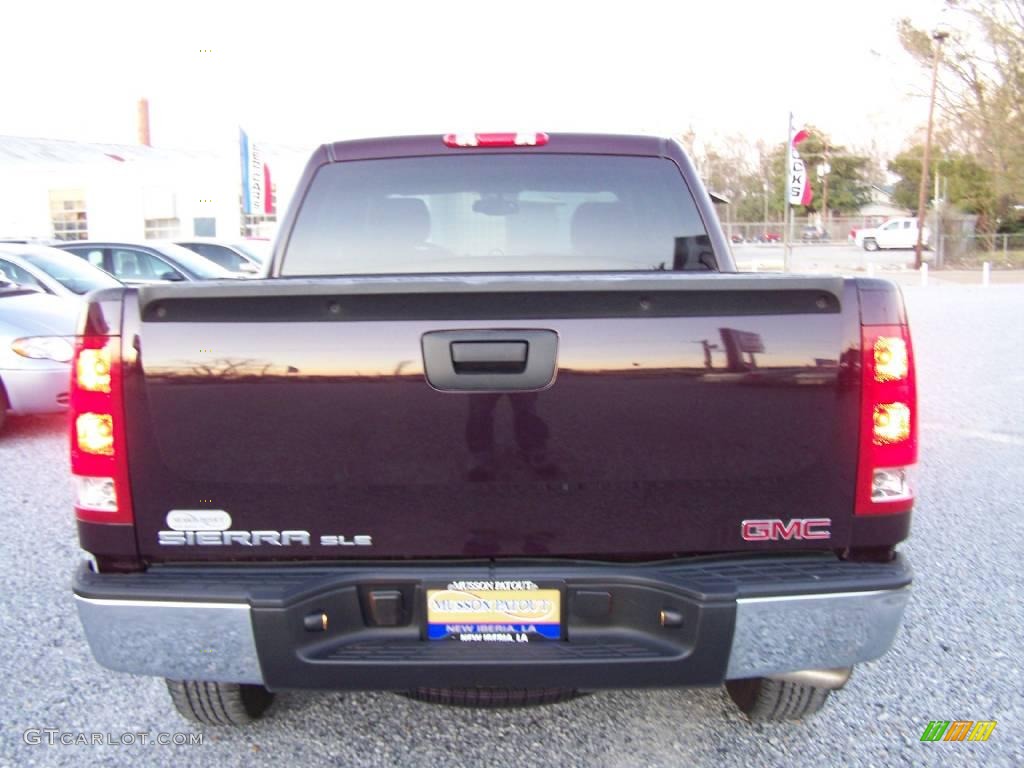 2008 Sierra 1500 SLE Crew Cab 4x4 - Dark Crimson Metallic / Dark Titanium photo #4
