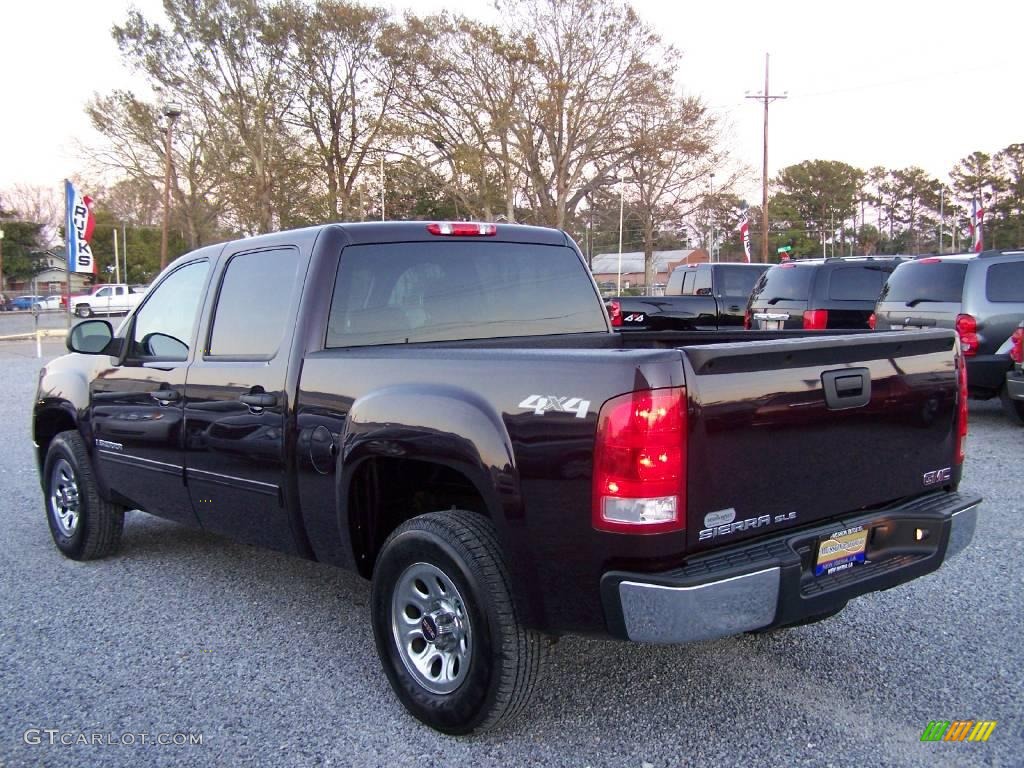 2008 Sierra 1500 SLE Crew Cab 4x4 - Dark Crimson Metallic / Dark Titanium photo #5