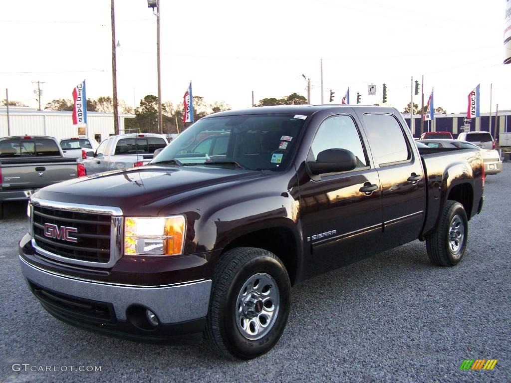 2008 Sierra 1500 SLE Crew Cab 4x4 - Dark Crimson Metallic / Dark Titanium photo #7