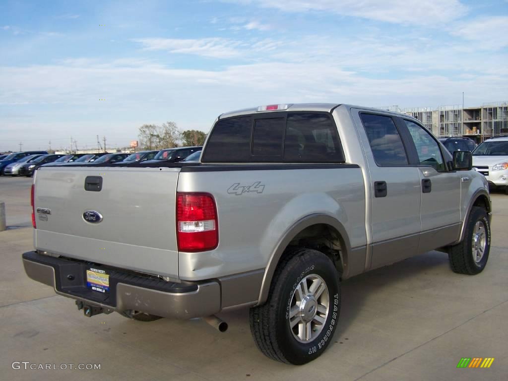 2006 F150 Lariat SuperCrew 4x4 - Smokestone Metallic / Tan photo #3