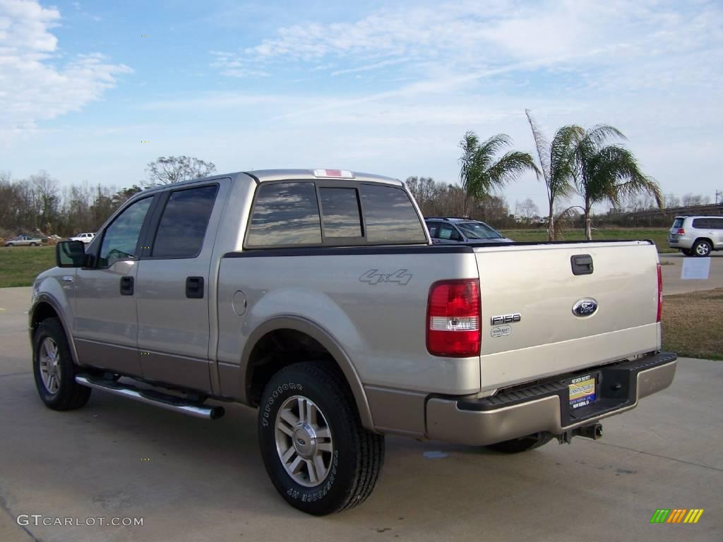 2006 F150 Lariat SuperCrew 4x4 - Smokestone Metallic / Tan photo #5