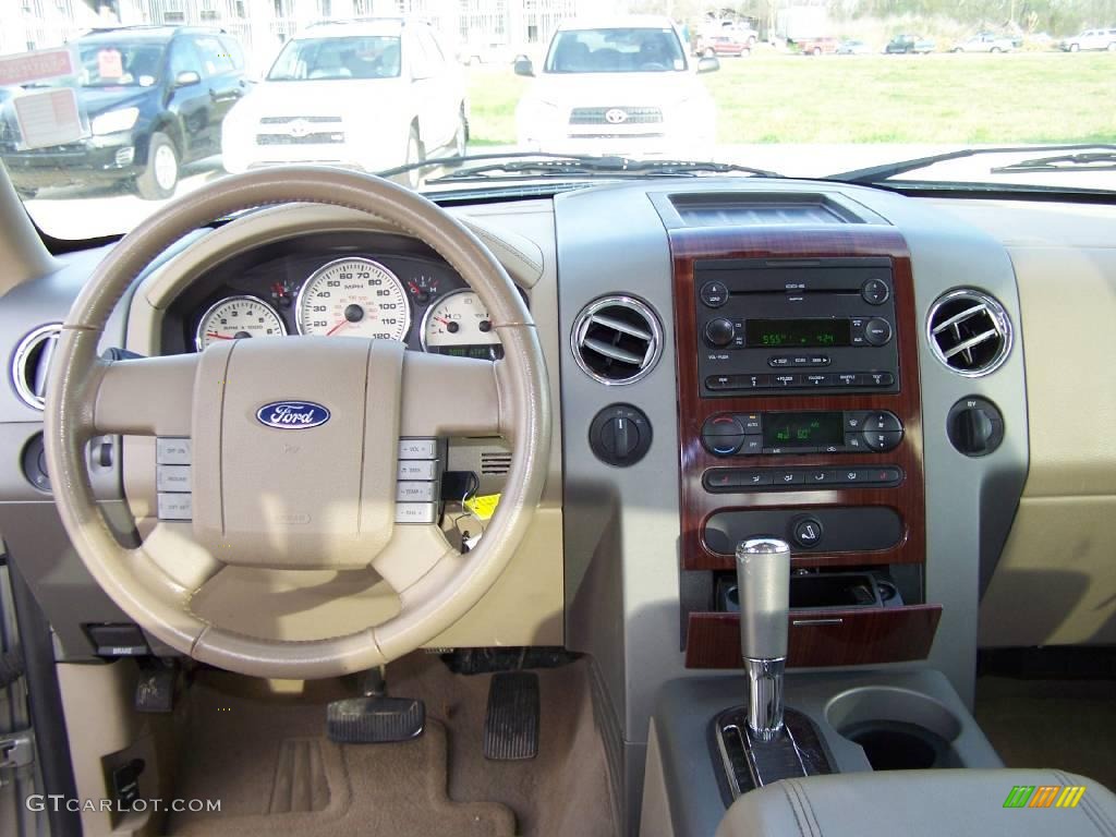 2006 F150 Lariat SuperCrew 4x4 - Smokestone Metallic / Tan photo #11
