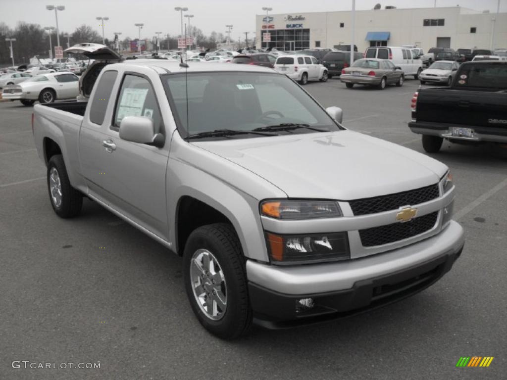Sheer Silver Metallic 2011 Chevrolet Colorado LT Extended Cab Exterior Photo #43273738
