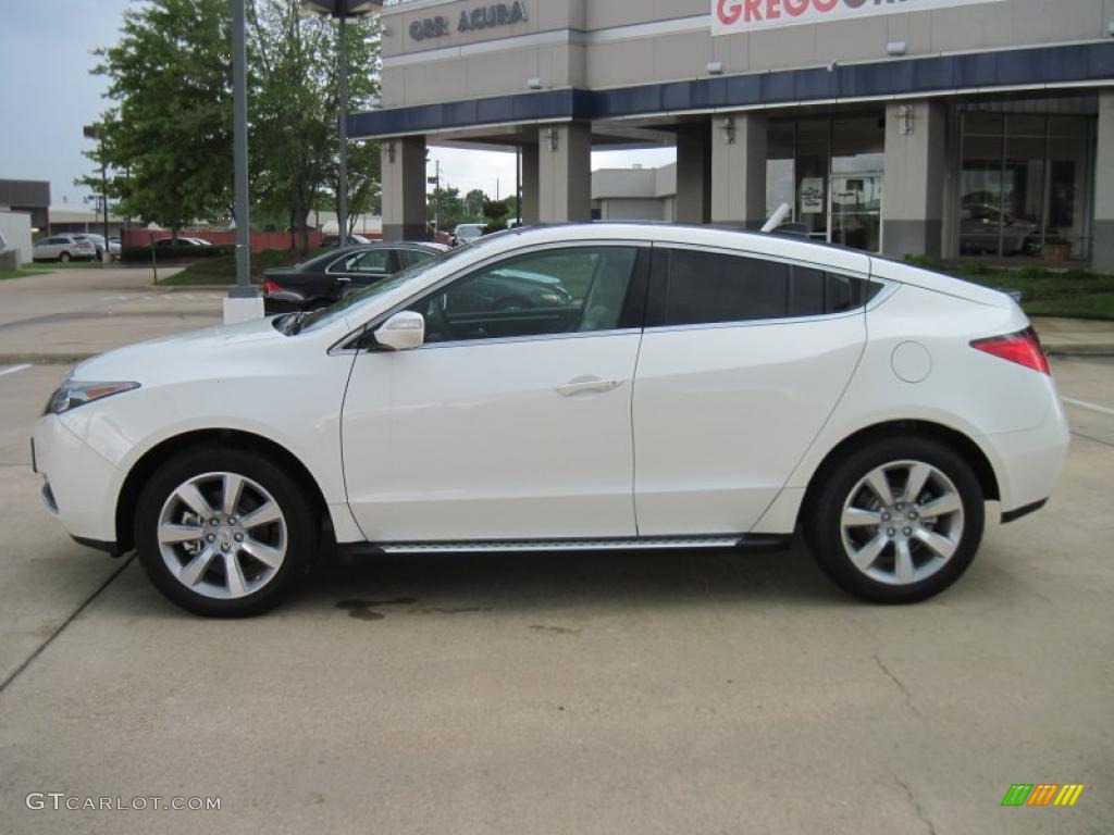 Aspen White Pearl 2011 Acura ZDX Technology SH-AWD Exterior Photo #43280630