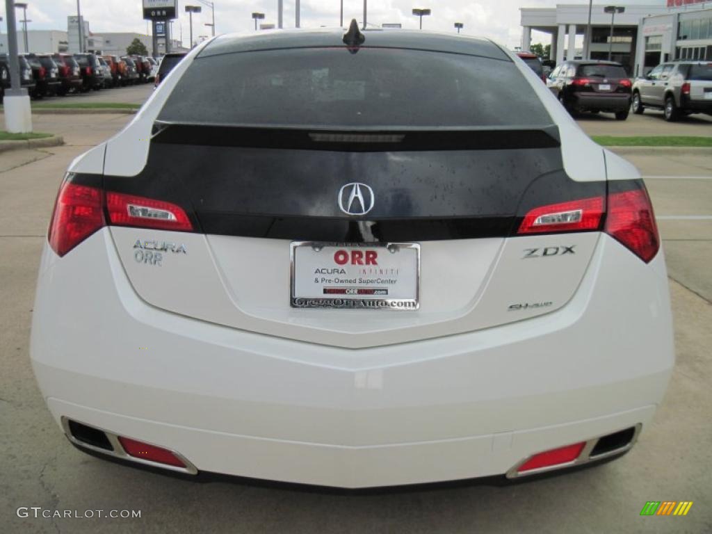 Aspen White Pearl 2011 Acura ZDX Technology SH-AWD Exterior Photo #43280674