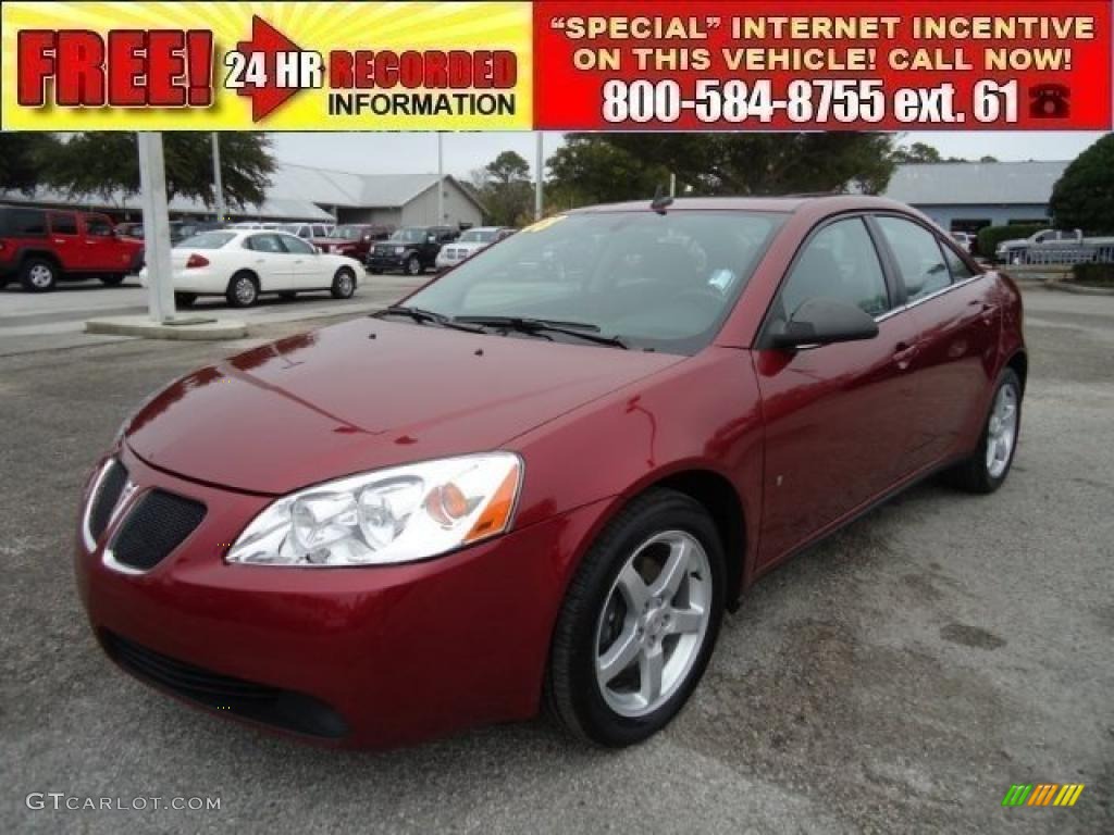 2008 G6 V6 Sedan - Performance Red Metallic / Ebony Black photo #1