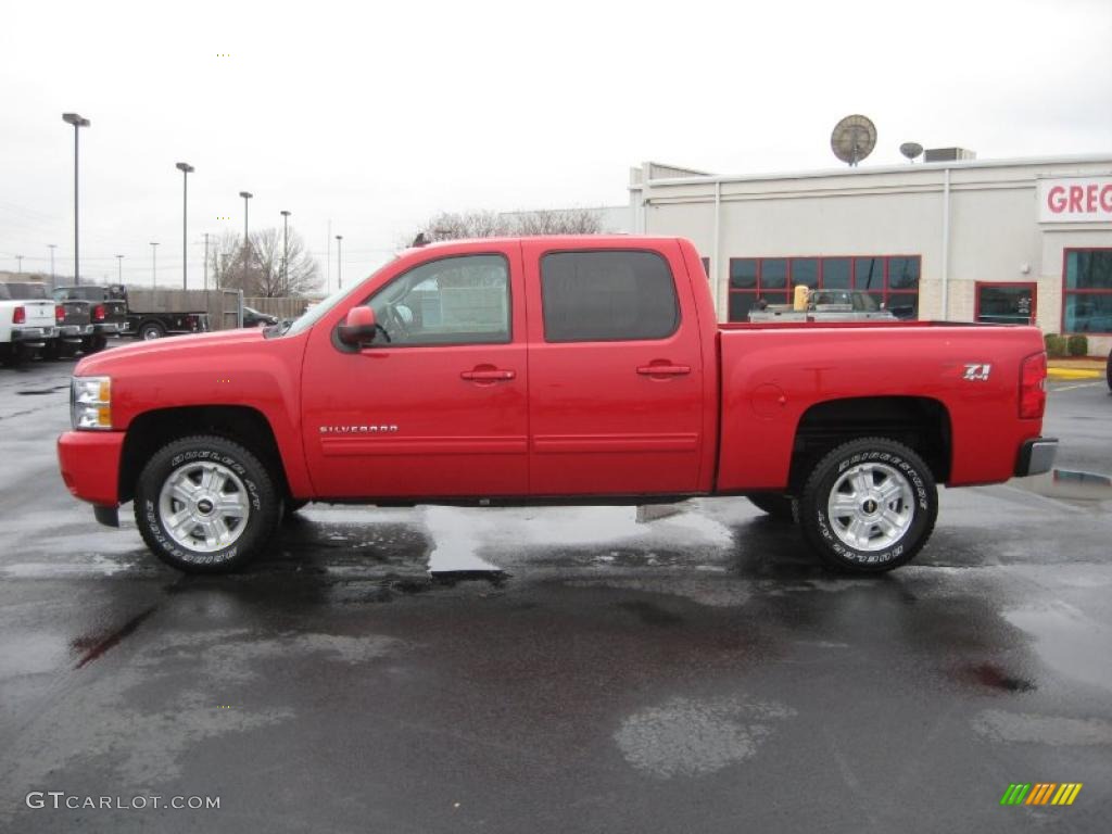 2011 Silverado 1500 LTZ Crew Cab 4x4 - Victory Red / Dark Cashmere/Light Cashmere photo #8